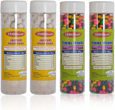 

Indian Platter Jaipuri Anardana and Jaipuri Tinni Minni, 1 kg (Combo of 4) Tinni Minni, Anardana Mouth Freshener(Pack of 4)