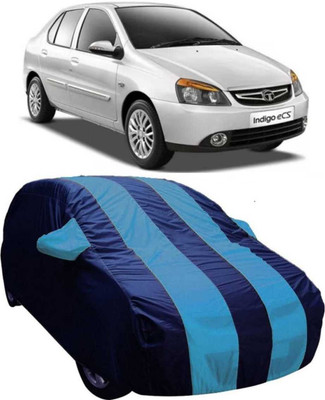 AUCTIMO Car Cover For Tata Indigo CS (With Mirror Pockets)(Blue)