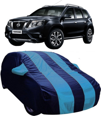 AUCTIMO Car Cover For Nissan Terrano (With Mirror Pockets)(Blue)
