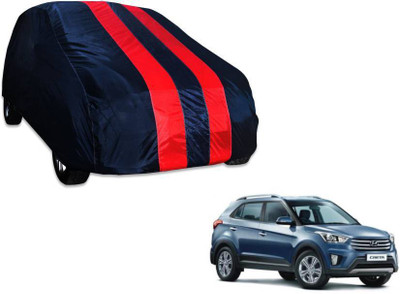 AUTO STAR Car Cover For Hyundai Creta (With Mirror Pockets)(Red, Blue)