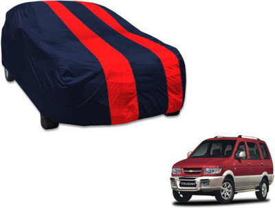AUTO STAR Car Cover For Chevrolet Tavera (With Mirror Pockets)(Red, Blue)