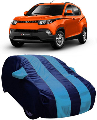 AUCTIMO Car Cover For Mahindra KUV100 (With Mirror Pockets)(Blue)