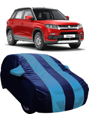 AUCTIMO Car Cover For Maruti Suzuki Vitara Brezza (With Mirror Pockets)(Blue)