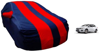 AUTO STAR Car Cover For Honda City i-Vtec (With Mirror Pockets)(Red, Blue)
