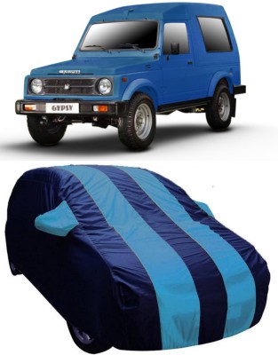 AUCTIMO Car Cover For Maruti Suzuki Gypsy MG-410 (With Mirror Pockets)(Blue)