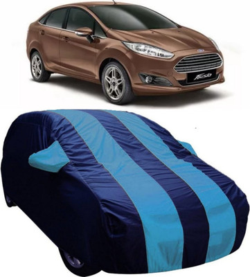 AUCTIMO Car Cover For Ford Fiesta (With Mirror Pockets)(Blue)