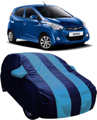 AUCTIMO Car Cover For Hyundai Eon (With Mirror Pockets)(Blue)