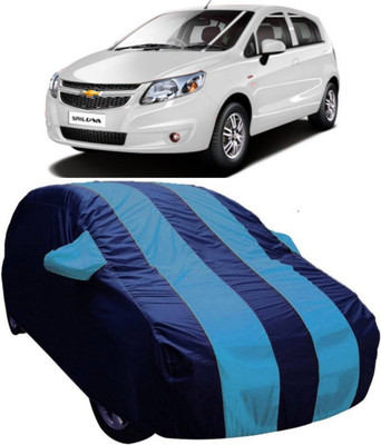 AUCTIMO Car Cover For Chevrolet Sail UVA (With Mirror Pockets)(Blue)