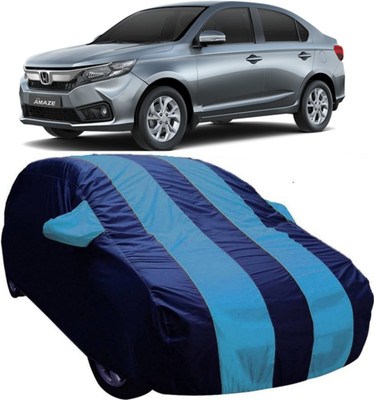 AUCTIMO Car Cover For Honda Amaze (With Mirror Pockets)(Blue)