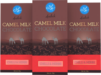 

Aadvik Camel Milk Chocolate - Chilli & Herbs - Pack of 3 Bars(Pack of 3, 150 g)