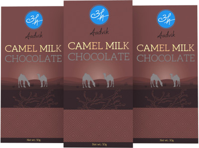 

Aadvik Camel Milk Chocolate - Plain - Pack of 3 Bars(Pack of 3, 150 g)
