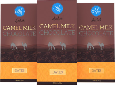 

Aadvik Camel Milk Chocolate - Dates - Pack of 3 Bars(Pack of 3, 150 g)