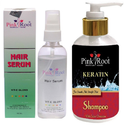 

Pink Root Hair Serum With Kertain Shampoo(Set of 2)
