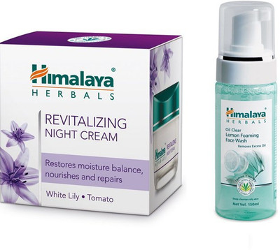 Himalaya revatiling night cream, lemon foming face wash(Set of 2)