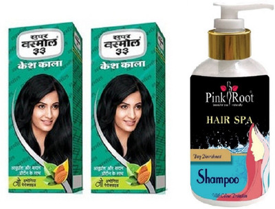

Pink Root Hair Spa Shampoo with Super Vasmol 2 Pcs Kesh Kala 100ml(Set of 3)