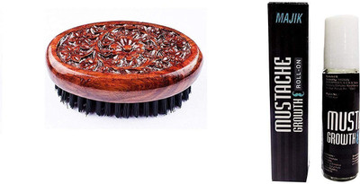

AASA Combo Set Of Beard Brush And Beard Oil, Beard Brush For Styling Hair And Beard Oil For Hair Growing, Multi Colour(Set of 2)