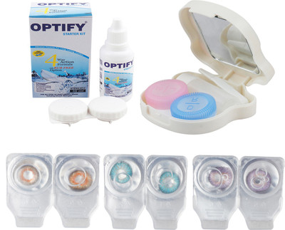 

Optify Zero Power Combo Pack Of 3 Monthly Color Contact Lens (Honey-Aqua-voilet) Monthly Contact Lens(1, Honey-Aqua-Violet, Pack of 3)