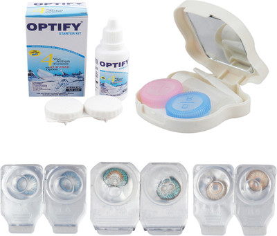 

Optify Zero Power Combo Pack Of 3 Monthly Color Contact Lens (Blue-Tarquise-Brown) Monthly Contact Lens(1, Blue-Green Turquoise-Brown, Pack of 3)