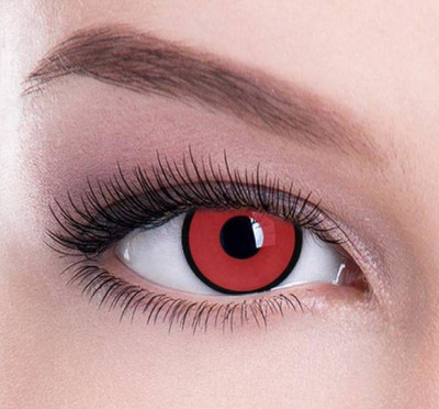 

Colour Perfection Hell Raiser Crazy Contact Lenses Quaterly Contact Lens(0.00, Red, Pack of 2)
