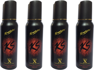 

KamaSutra Single X (pack of 4) Perfume Body Spray - For Men & Women(120 ml, Pack of 4)