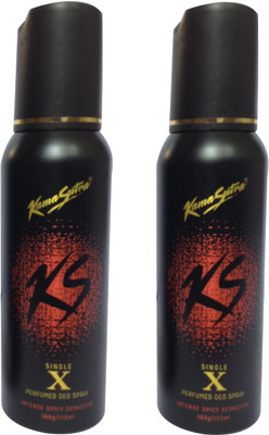 

KamaSutra Single X (pack of 2) Perfume Body Spray - For Men & Women(120 ml, Pack of 2)
