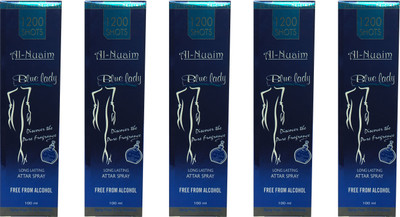 

Al Nuaim Blue Lady (pack of 5) Perfume Body Spray - For Men & Women(100 ml, Pack of 5)