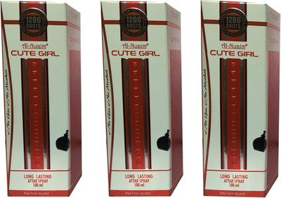 

Al Nuaim Cute Girl (pack of 3) Perfume Body Spray - For Men & Women(100 ml, Pack of 3)