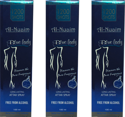 

Al Nuaim Blue Lady (pack of 3) Perfume Body Spray - For Men & Women(100 ml, Pack of 3)