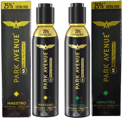 

Park Avenue MAESTRO,Gravitas 4X Perfume Body Spray - For Men(240 ml, Pack of 2)