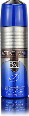 

chris adams Active Man 200 ml Anti-perspirant Deodorant Body Spray-Pour Homme Body Spray - For Men(200 ml)
