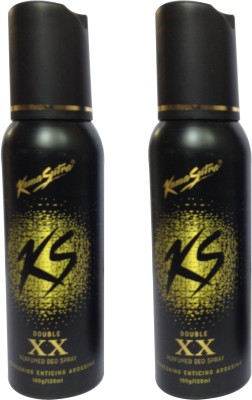 

KamaSutra Double XX (pack of 2) Perfume Body Spray - For Men & Women(120 ml, Pack of 2)