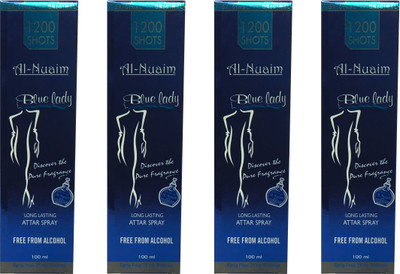 

Al Nuaim Blue Lady (pack of 4) Perfume Body Spray - For Men & Women(100 ml, Pack of 4)
