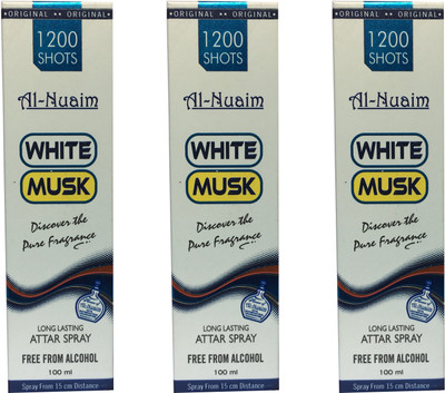 

Al Nuaim White Musk (pack of 3) Perfume Body Spray - For Men & Women(100 ml, Pack of 3)