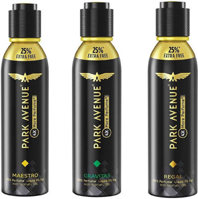 

Park Avenue REGAL,MAESTRO,GRAVITAS Perfume Body Spray - For Men(360 ml, Pack of 3)
