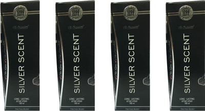 

Al Nuaim Silver Scent (pack of 4) Perfume Body Spray - For Men & Women(100 ml, Pack of 4)
