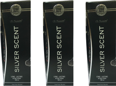 Al Nuaim Silver Scent (pack of 3) Perfume Body Spray - For Men & Women(100 ml, Pack of 3)