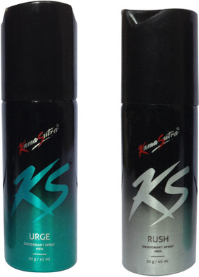 

KamaSutra Rush and Urge (pack of 2) Perfume Body Spray - For Men & Women(45 ml, Pack of 2)