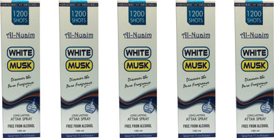 

Al Nuaim White Musk (pack of 5) Perfume Body Spray - For Men & Women(100 ml, Pack of 5)