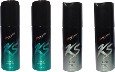 

KamaSutra Rush and Urge (pack of 4) Perfume Body Spray - For Men & Women(45 ml, Pack of 4)