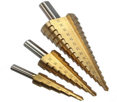 DIY Crafts 3Pcs HSS 4-12 20 32mm High Quality Steel Step Drill Bit Hole Cutter