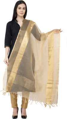 A R SILK Pure Silk Self Design Women Dupatta