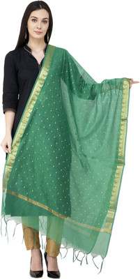 A R SILK Poly Chanderi Self Design Women Dupatta