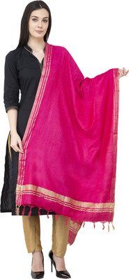 A R SILK Cotton Blend Self Design Women Dupatta