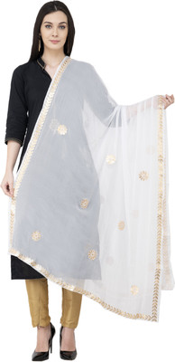 A R SILK Chiffon Self Design Women Dupatta