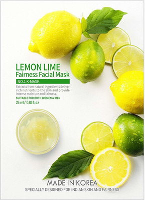 

firstzon™ Lemon fairness facial sheet mask(75.0 ml)