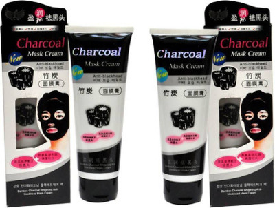 

Gjshop Charcoal Mask Cream HIGH QUALITY ANTI-BLACKHEAD OIL-CONTROL BAMBOO CHARCOAL MASK CREAM FOR ALL SKIN TONE Pack of 2 (130 ml)(260 ml)
