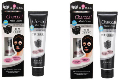 

Gjshop Charcoal Deep Cleansing & Instant Glow & Anti-Blackhead Suction Mask Cream Pack of 2 130g(260 ml)