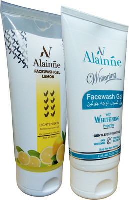 

Alainne Facewash Gel Lemon & Whitening Combo(150 ml Each) Face Wash(300 ml)