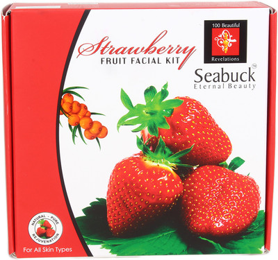 

Seabuck 100% Natural Strawberry Facial Kit (4 Jar- 100 gm) 400 g(Set of 4)