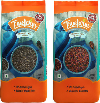 

Truefarm Organic Chia Seed, 250g & Red Quinoa, 250g Combo(250g Organic Chia Seeds, 250g Organic Red Quinoa)